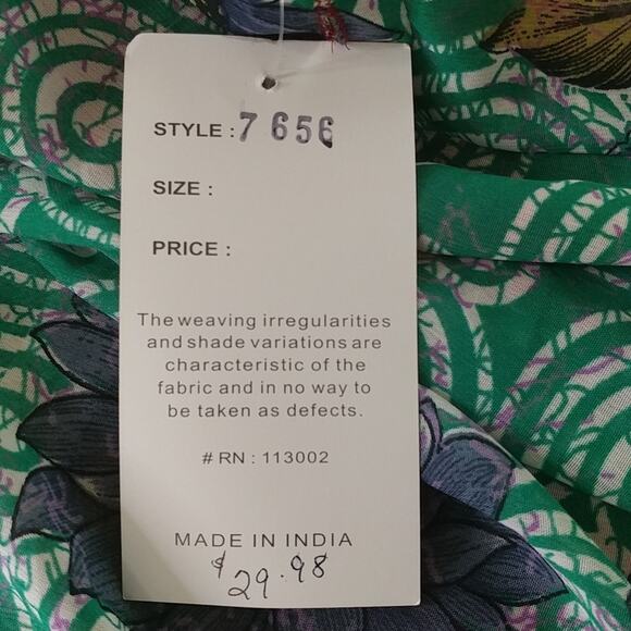 India Boutique Floral Two Sided Wrap Skirt Multicolored - Picture 8 of 9